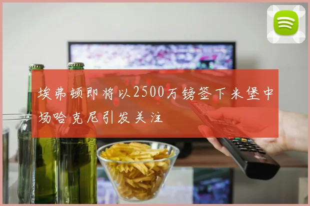 埃弗顿即将以2500万镑签下米堡中场哈克尼引发关注